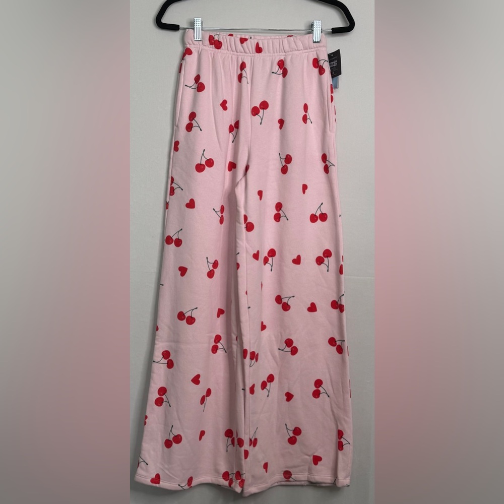 Grayson Threads Light Pink‎ Cherry Print Pajama Bottoms
